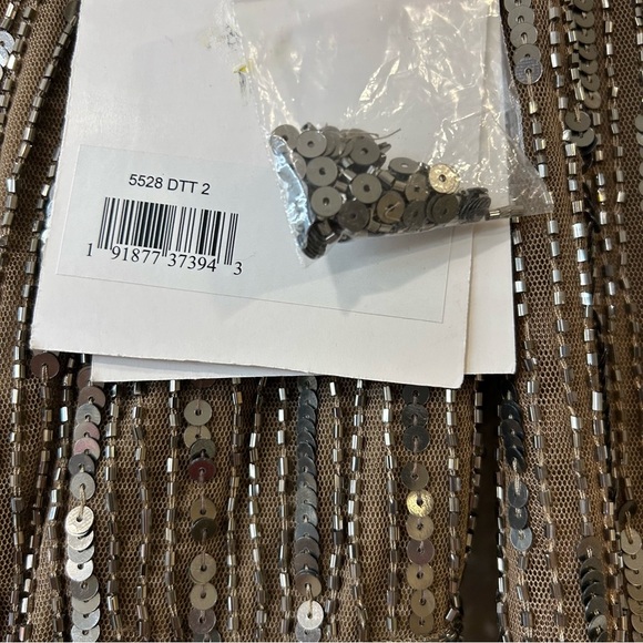 MAC DUGGAL 5528 Long Sleeve Tea Length Midi Dress Sz 2 Dark Taupe NWT $398 ✨ - Picture 5 of 14